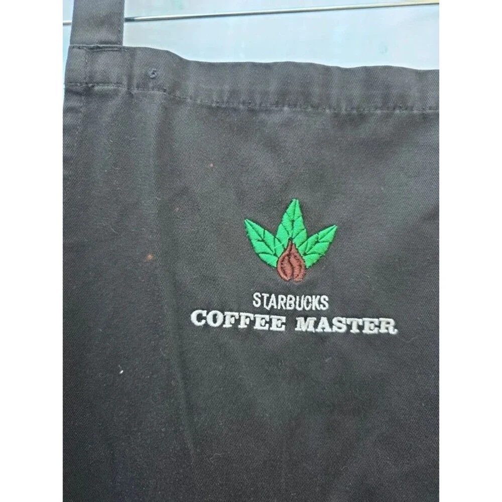 Rare Starbucks Coffee Master Black Barista Apron Embroidered Logo